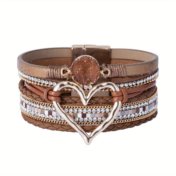 Bohemian leather bracelet