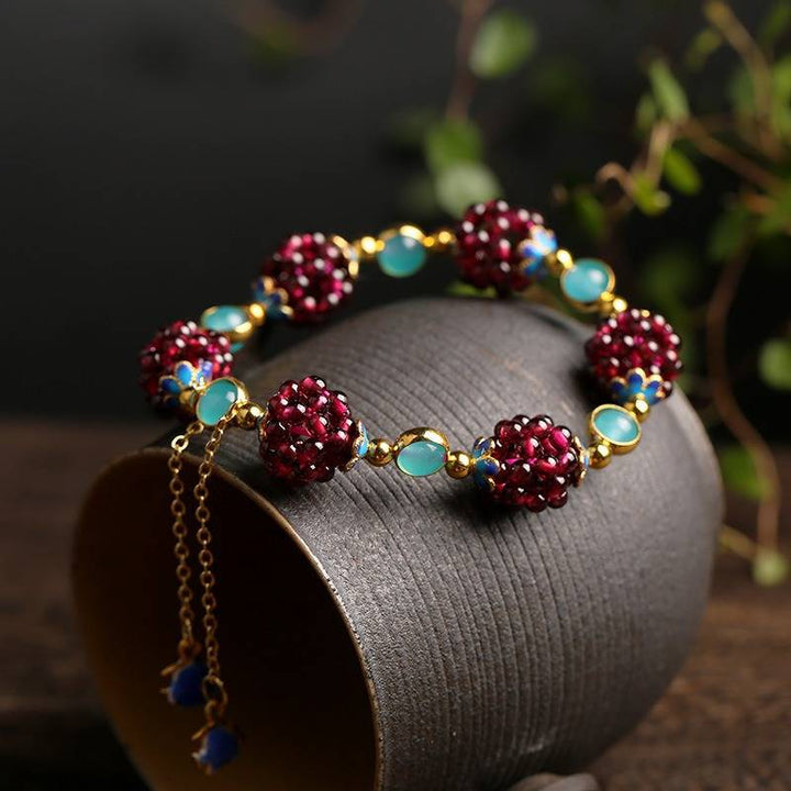 Gemstone berry bracelet