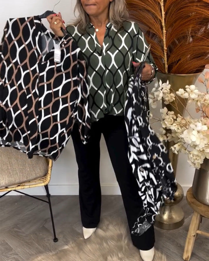 MAREN | CASUAL LONG-SLEEVE BLOUSE WITH ELEGANT PATTERN