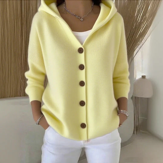 DEMI | Plain & comfortable long sleeved cardigan
