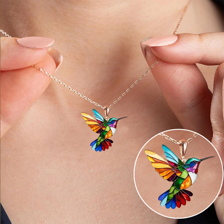 Lola | Beautiful Hummingbird Necklace/earring - Sparkle with Meaning & Style