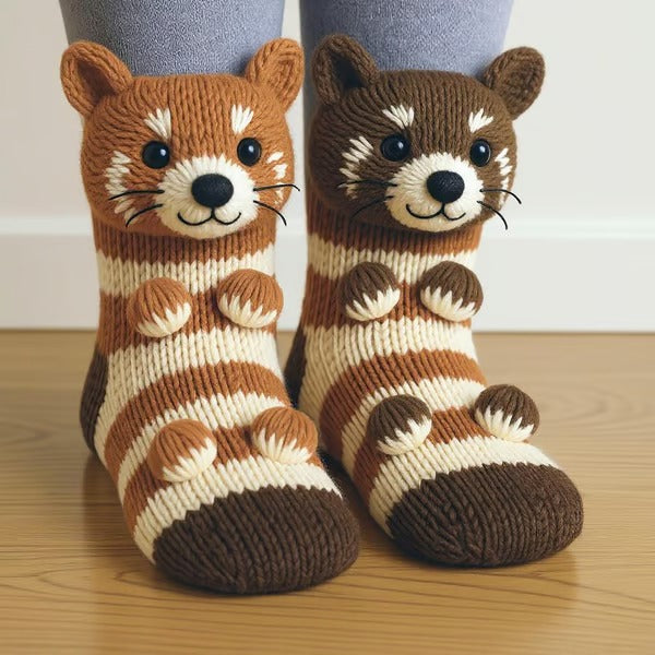 Cute & warm animal socks for the winter
