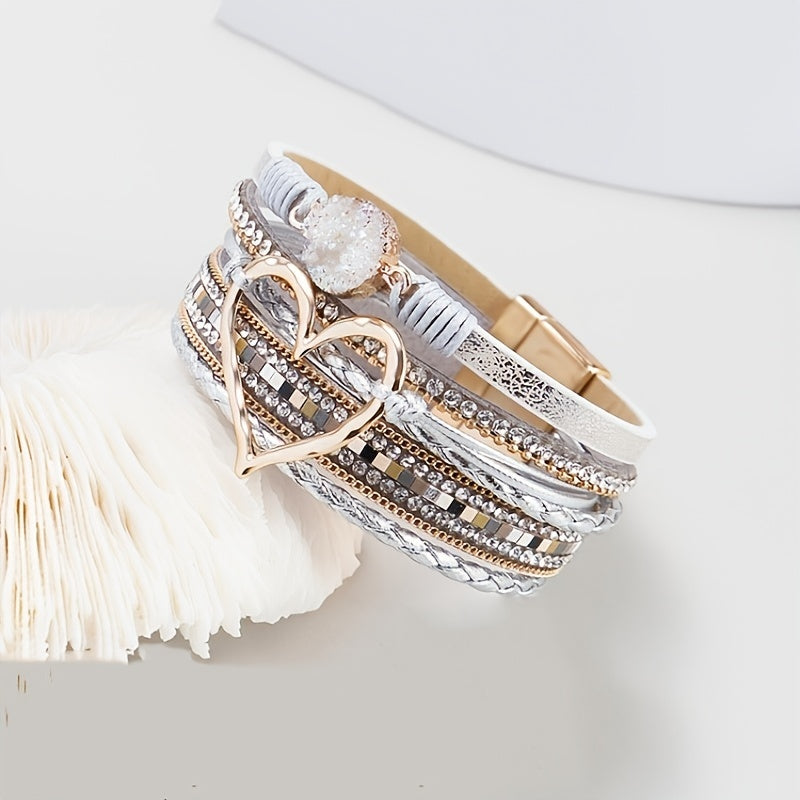 Bohemian leather bracelet