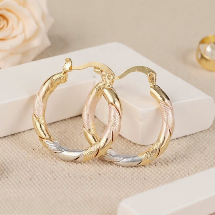 Vintage round hoop earrings