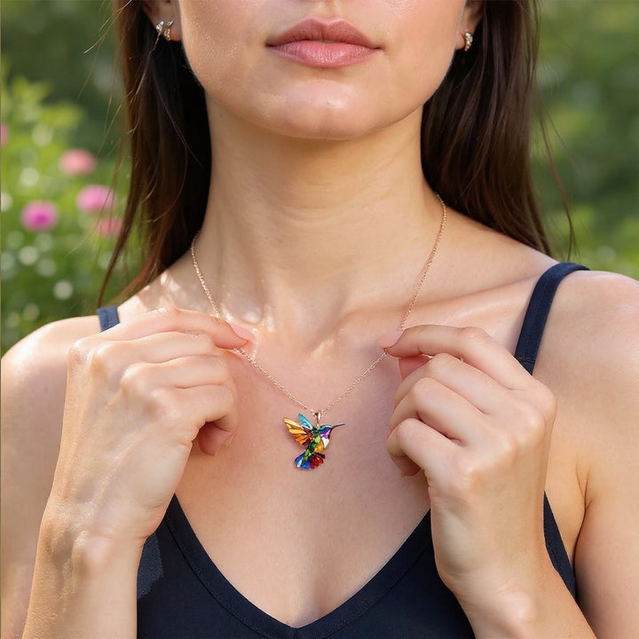 Lola | Beautiful Hummingbird Necklace/earring - Sparkle with Meaning & Style