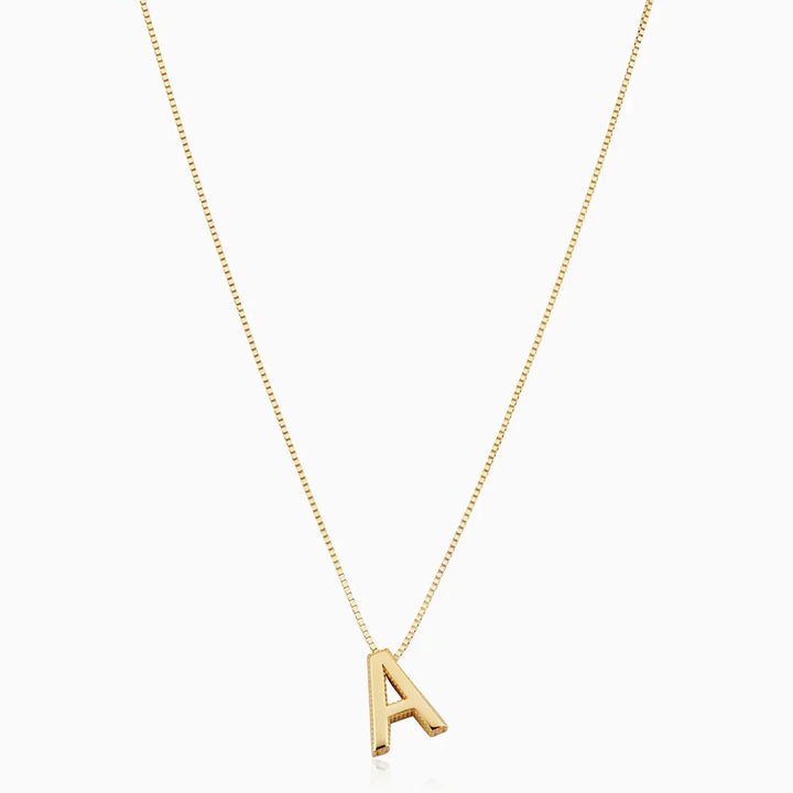 Necklace with initials and the inscription “Love Letter” | Gold