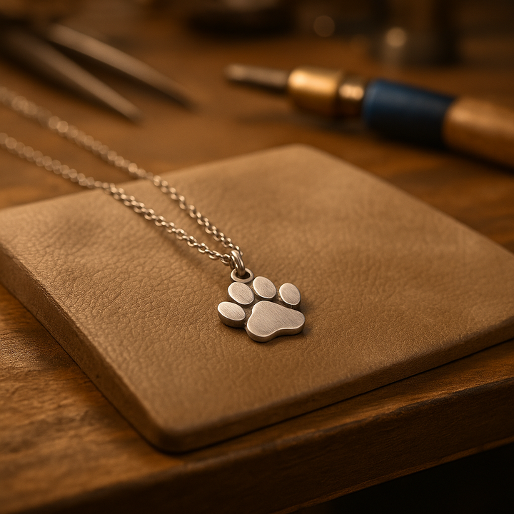 Elegant pendant with paw print