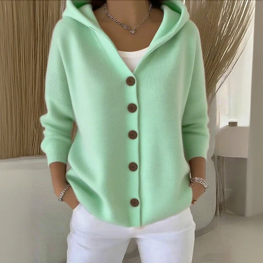 DEMI | Plain & comfortable long sleeved cardigan