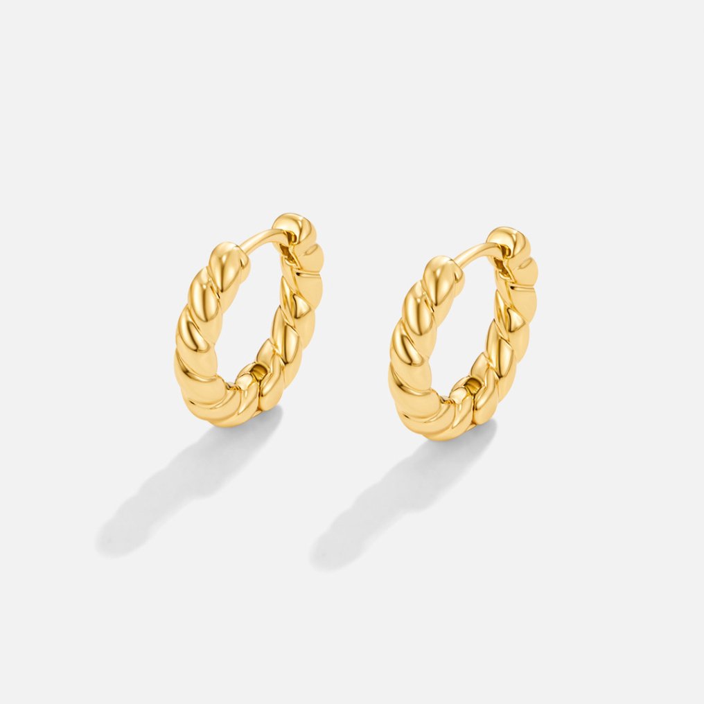 Luna gold twist earrings