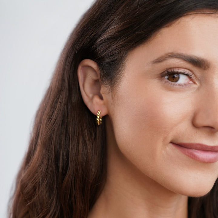Luna gold twist earrings