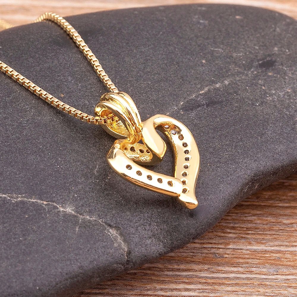 Romantic diamond heart necklace